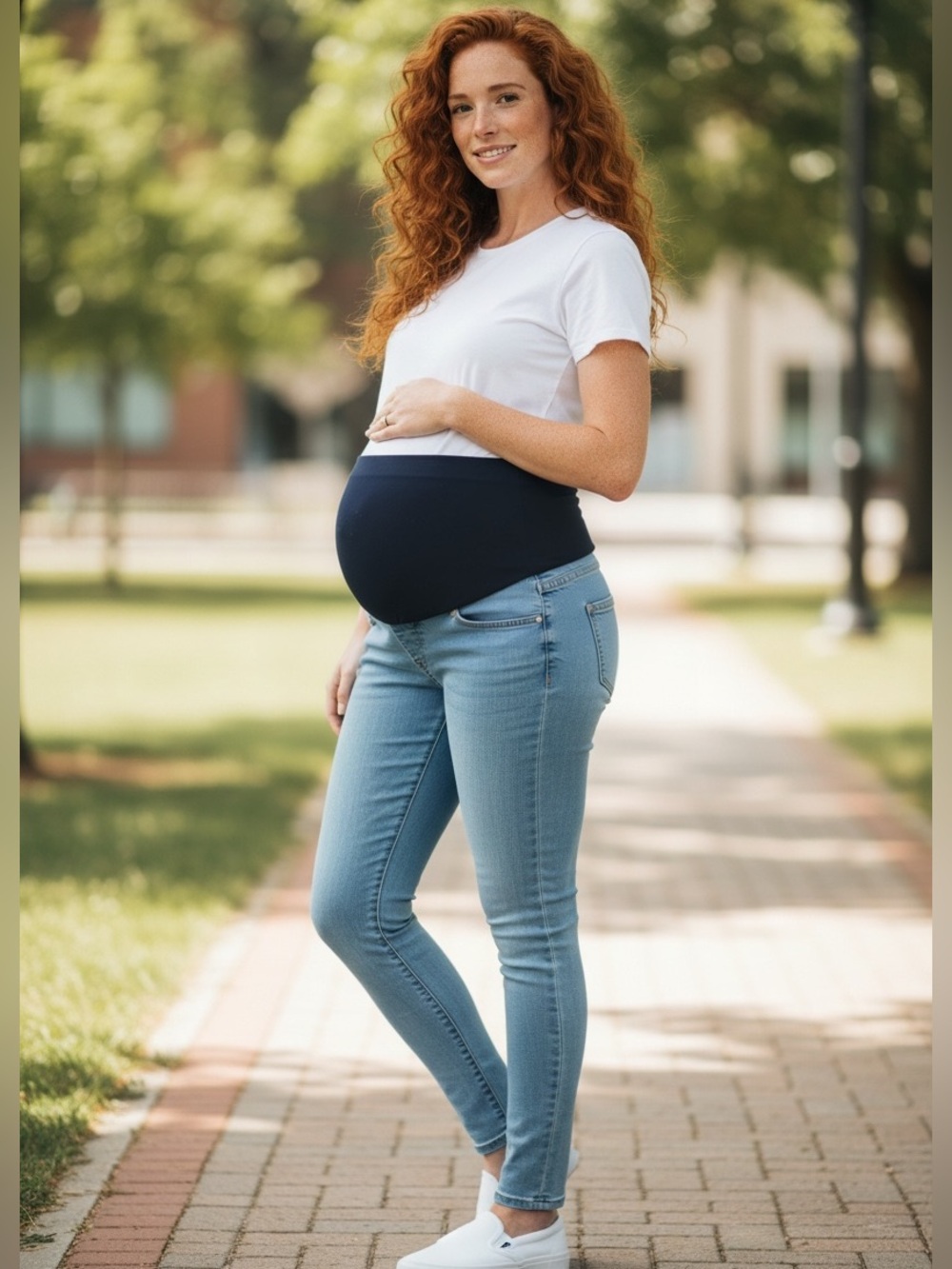 Levi's Light Blue Maternity Jeggings with Crossover Panel Support